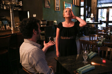 a frustrated server and an annoying restaurant patron Things You Should Never Do in a Restaurant