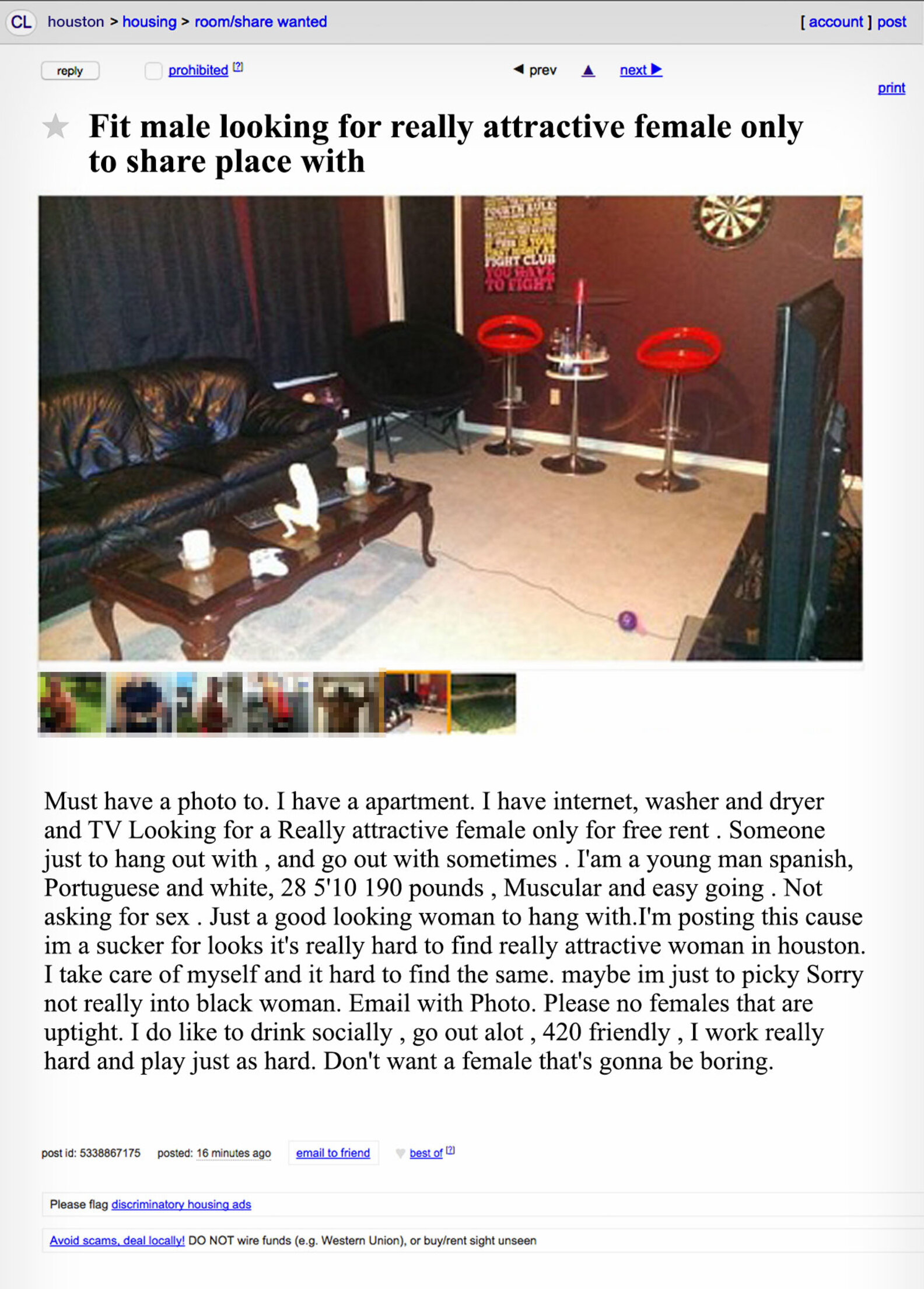 The Weirdest Houston Roommate Ads on Craigslist - Thrillist