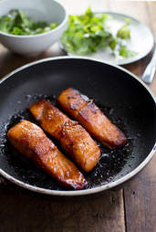Caramelized salmon