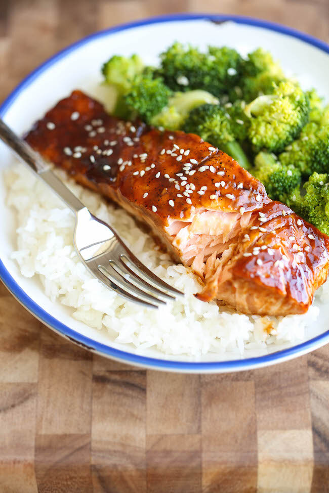 Salmon teriyaki
