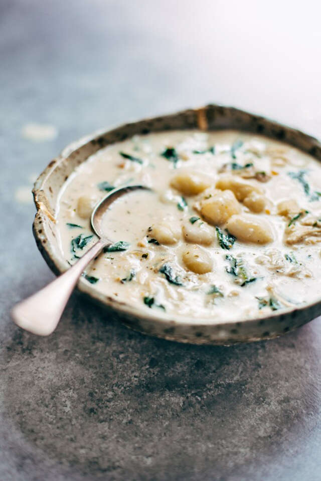 Chicken gnocchi soup