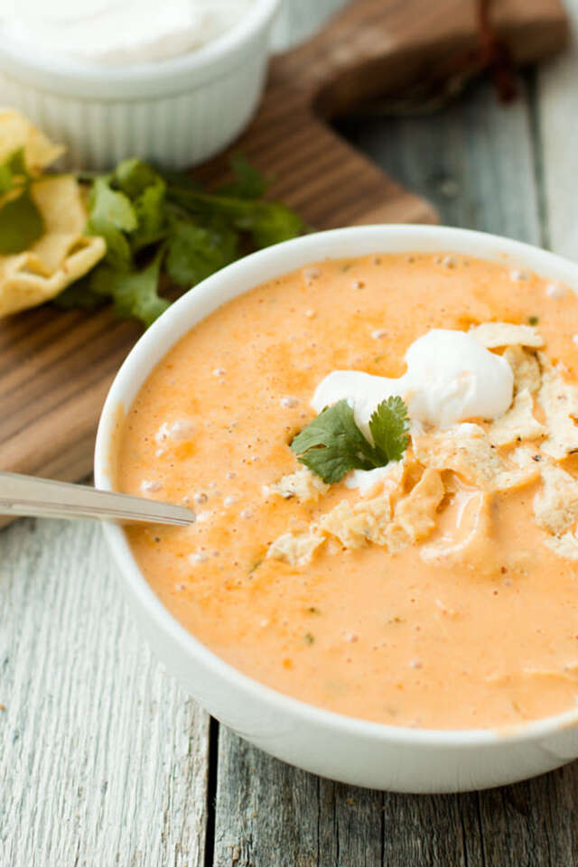 Cheesy chicken soup