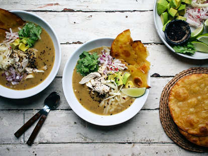 Green tortilla soup