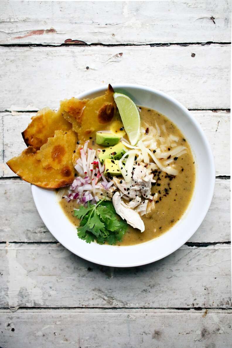 Green tortilla soup