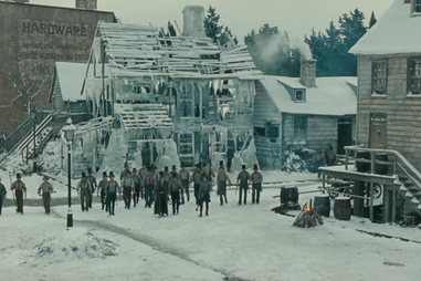 Crowd scene in Martin Scorsese’s Gangs of New York