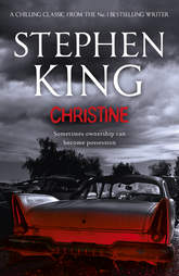 Christine book, cover, scary car