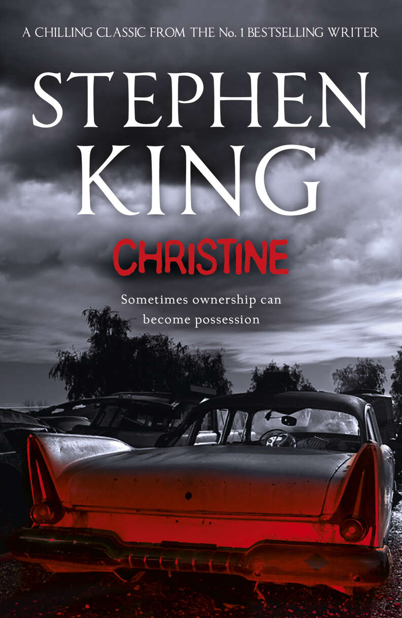 Christine book, cover, scary car