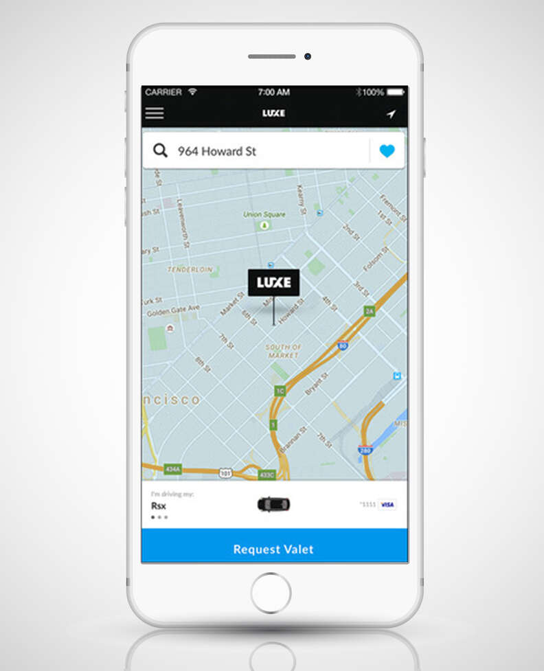 san francisco sf app driving parking valet luxe