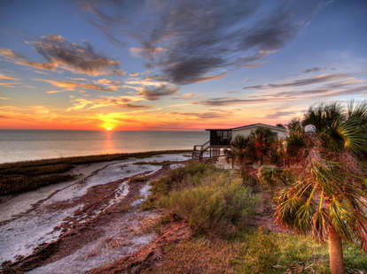 Florida beaches, sunset, beach house