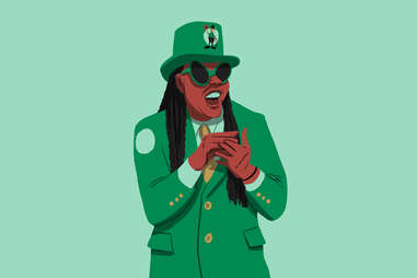 Celtics superfan Bob Marley, aka Black Leprechaun