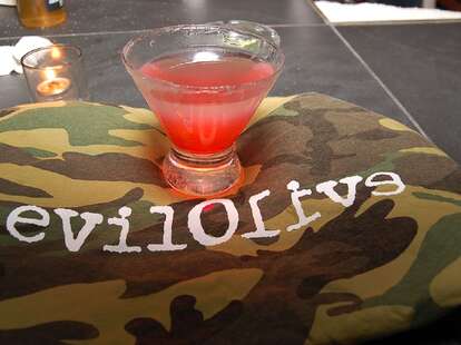 cocktail at evil olive bar chicago