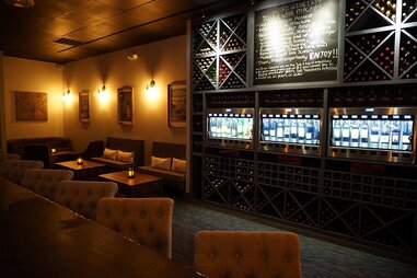 Evening lighting at Ardoa wine bar