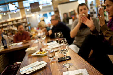 Interior of Thief Wine Shop & Bar in Milwaukee, Wisconsin