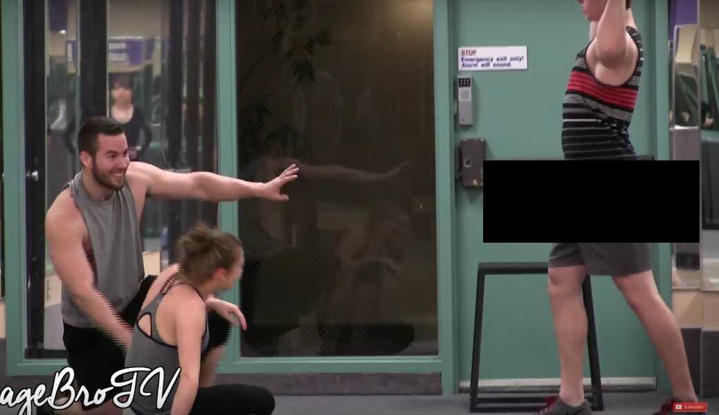 Gym Boner Prank Video by AverageBroTV Thrillist