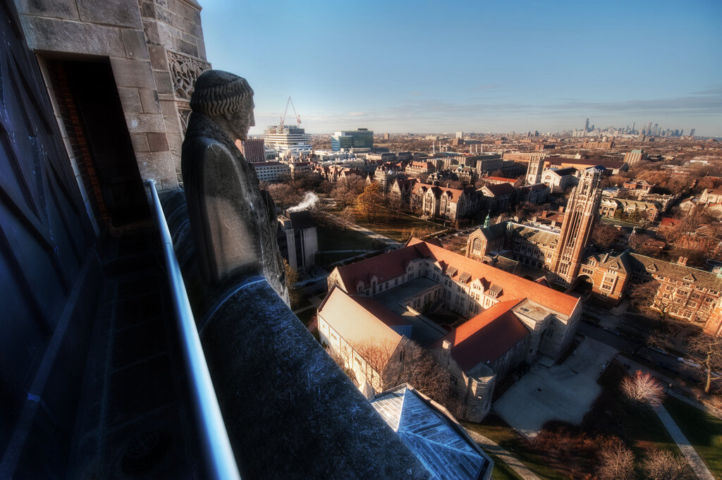 Aerial view of University of Chicago Campus