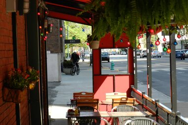 Sunlit shot of Barcelona Tapas' restaurant