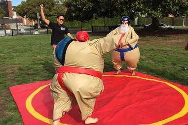 Urban Sports LA sumo suit wrestling in Los Angeles, California