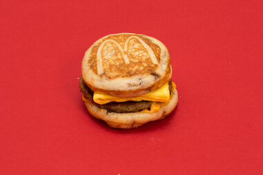 McDonald’s sausage mcgriddle with egg and cheese