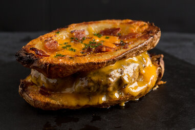 Loaded potato patty melt