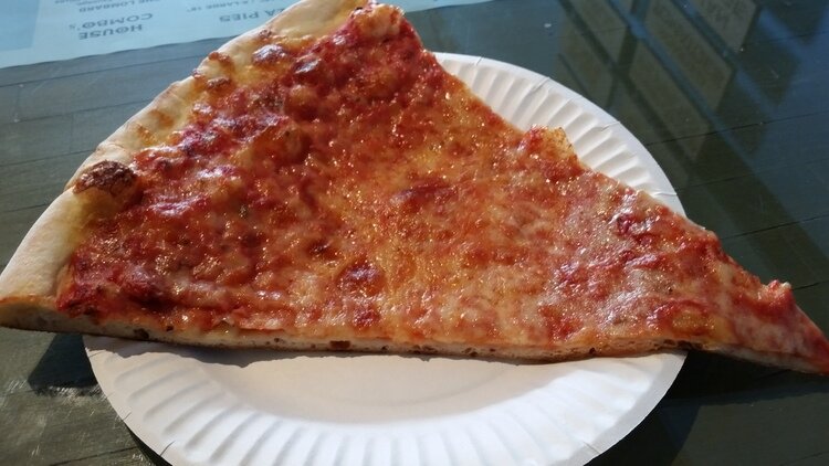 Slice of Pizzeria Avellino cheese pizza