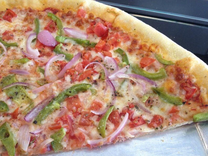 Combo slice from Goat Hill Pizza