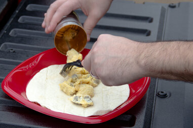 Breakfast tacos in a Tacoma