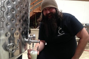 Ian Radogost-Givens, co-owner of Cellarmen’s mead, beer, and cider, Detroit, Michigan