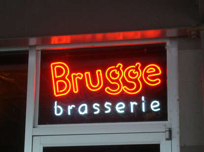 brugge brasserie Indianapolis broad ripple neon sign