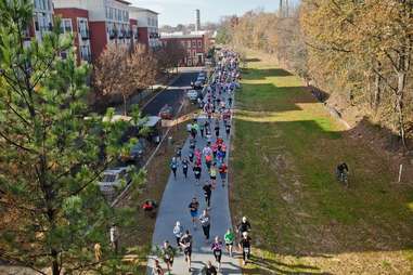 People running along the Atlanta BeltLine