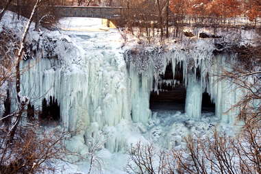 Icicles in Minnesota park