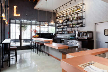 Bar and interior at Local Kitchen and Wine Bar