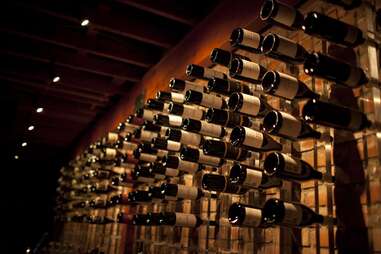 wine bottles at bodega wine bar