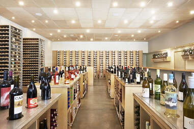 Rows of wine bottles at Silver Lake Wine Shop