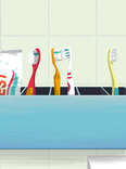 Jason Hoffman illustration bathroom toothbrushes