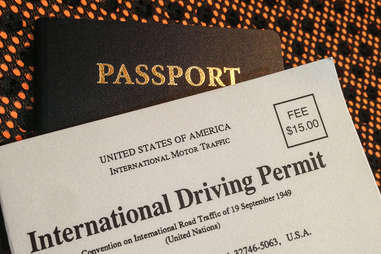International Driving Permit and passport