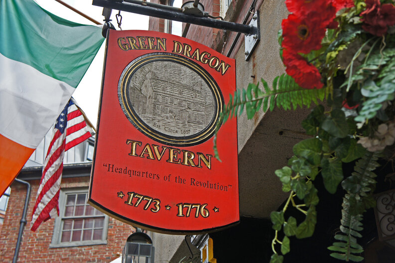 exterior of Green Dragon Tavern in Boston