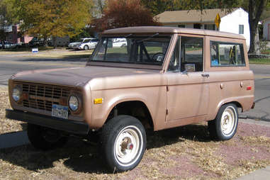 Brown Bronco in a yard