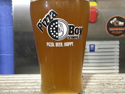 pint glass pizza boy brewing beer company al's of hampden