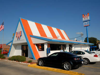 Whataburger chain restaurant with parking lot