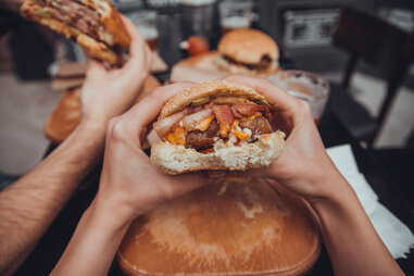 Vegetarians eat burgers