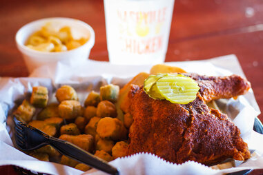 Nashville chicken dinner