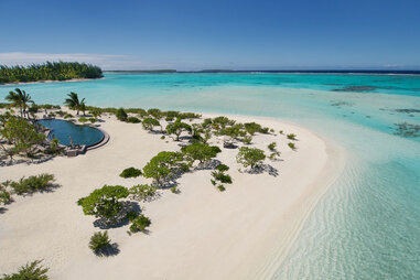 The Brando island beach