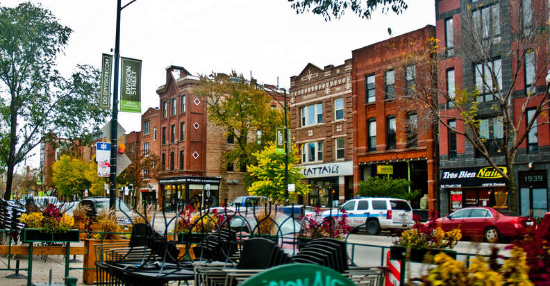 Division Street in Chicago's Wicker Park neighbourhood