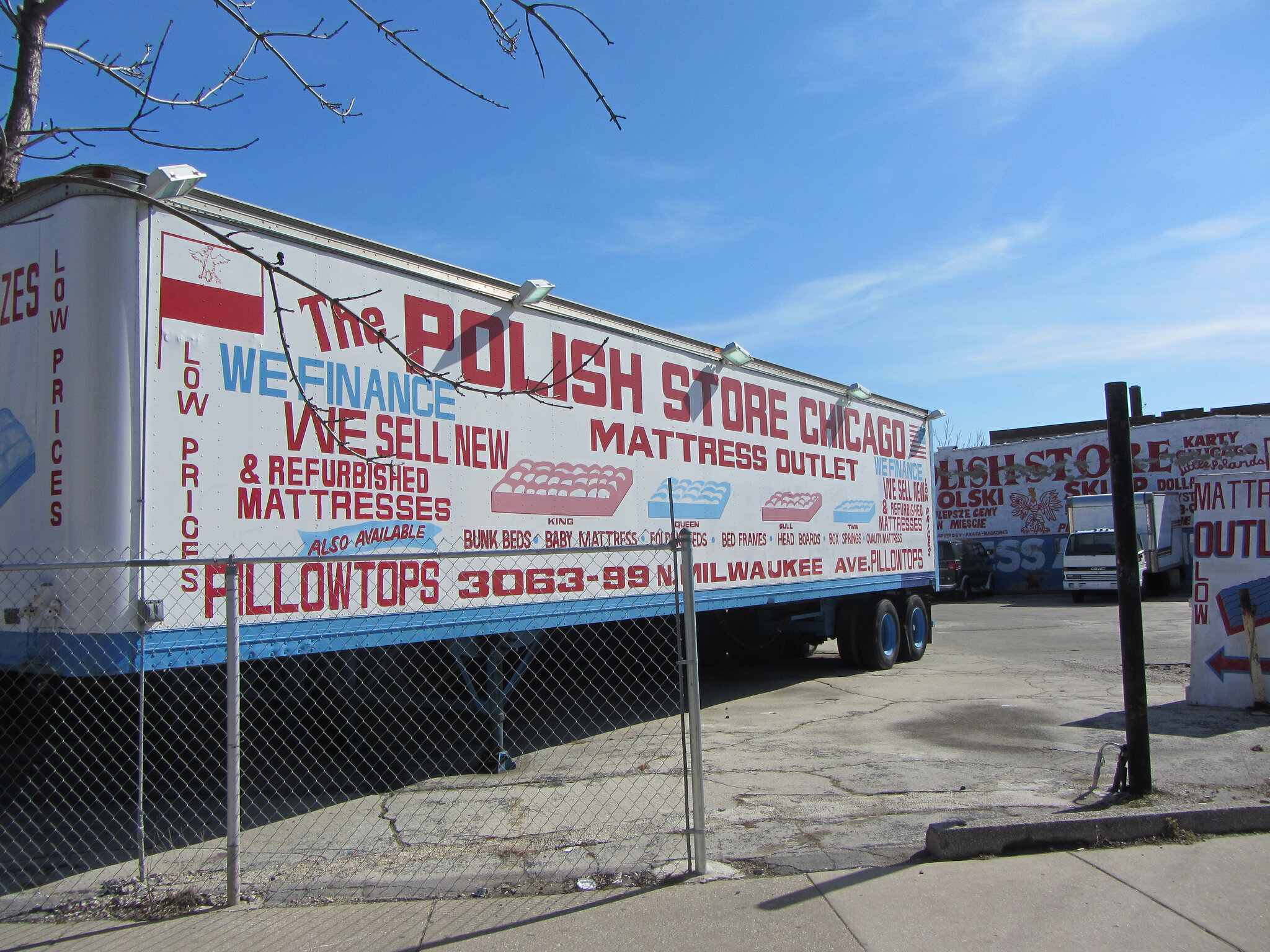 Signage for the Polish store in Chicago