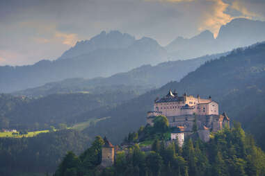 Hohenwerfen Castle as seen from a distance