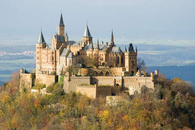 Hohenzollern Castle perched on a peak