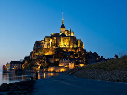 Mont Saint Michel during high tide