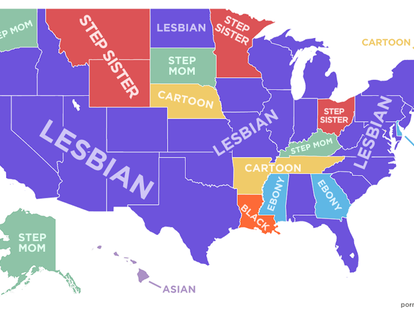 US Pornhub Searches - 2016 - Thrillist