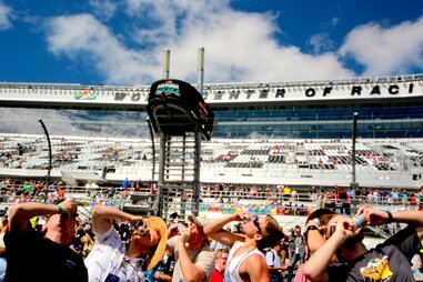Chugging beers at Daytona 500