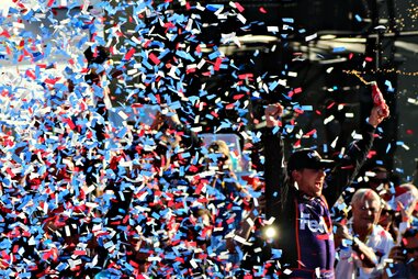 Denny Hamlin Toytoa Victory Lane